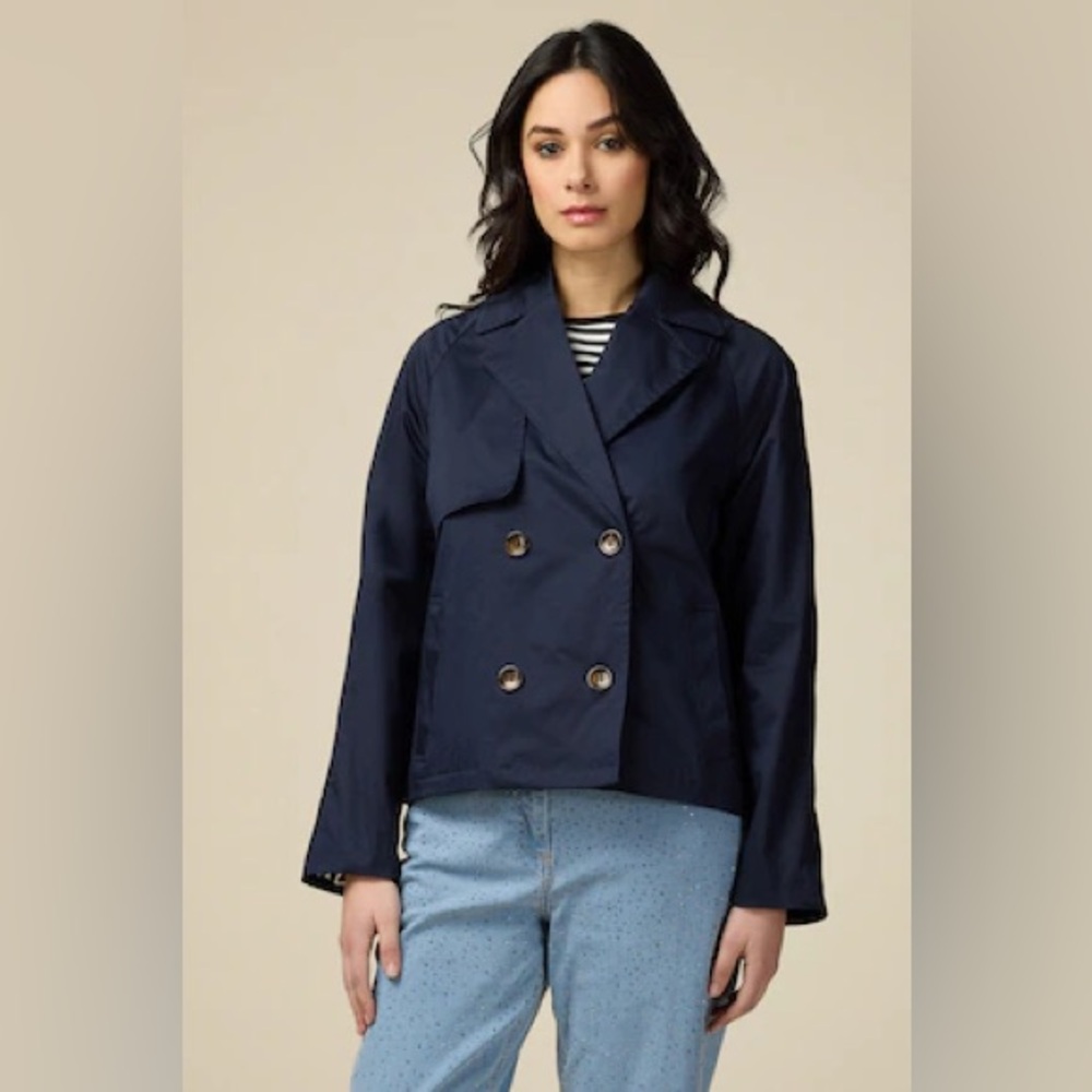 NWT Loft navy blue pea trench coat / jacket size XL